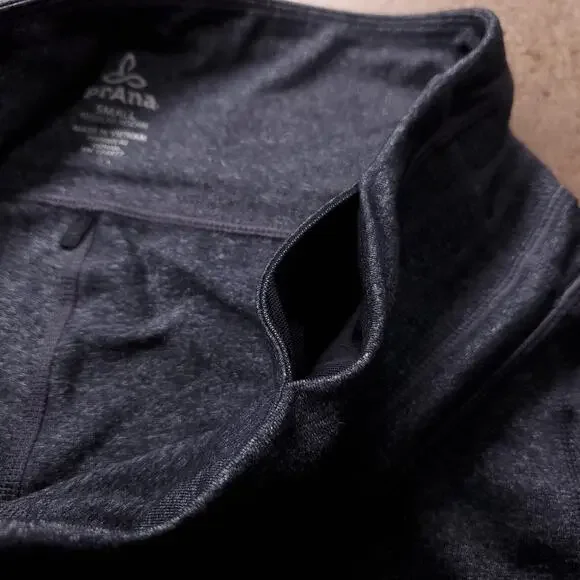 Prana Yoga Pants Women S Charcoal Gray Heather Wide Leg Flare Athleisure Casual - Picture 11 of 12